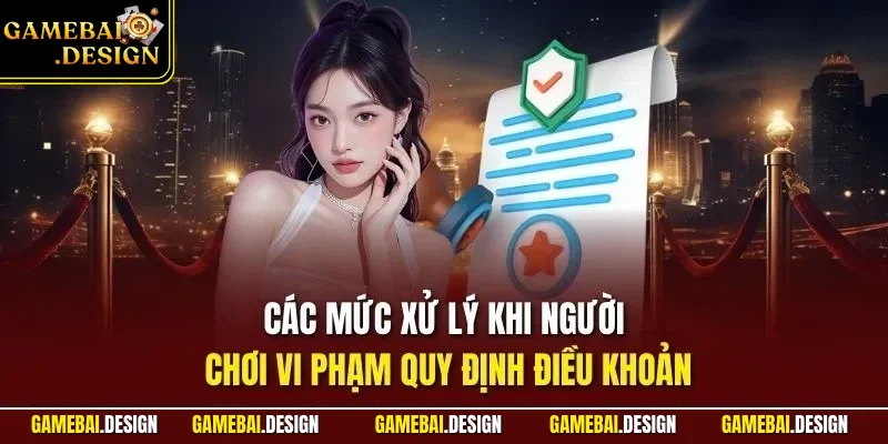 Các mức xử lý khi người chơi vi phạm quy định điều khoản